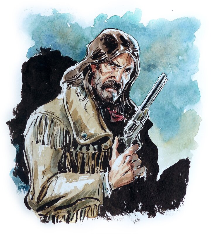 En vente - Wild Bill Hickok par Jacques Lamontagne - Illustration