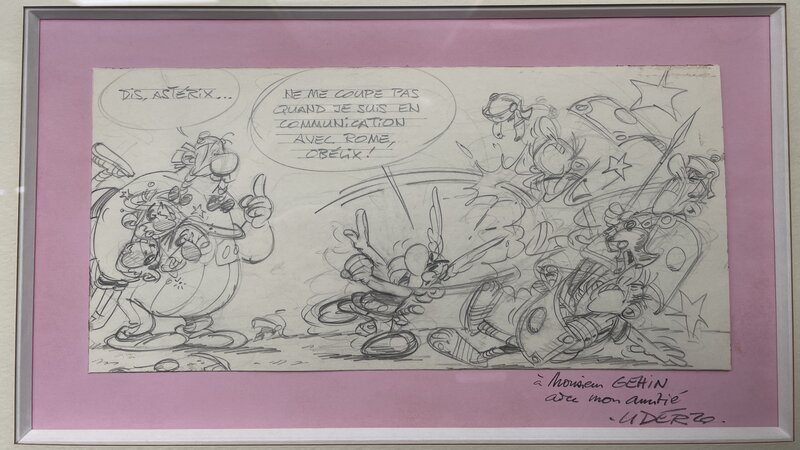 For sale - Albert Uderzo, Crayonné original pour un projet publicitaire. - Original art