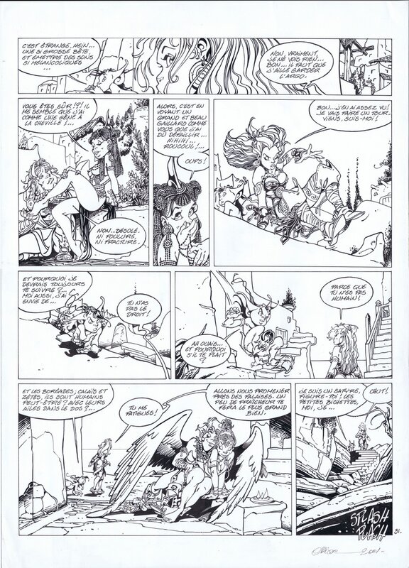 Atalante page by Crisse - Planche originale