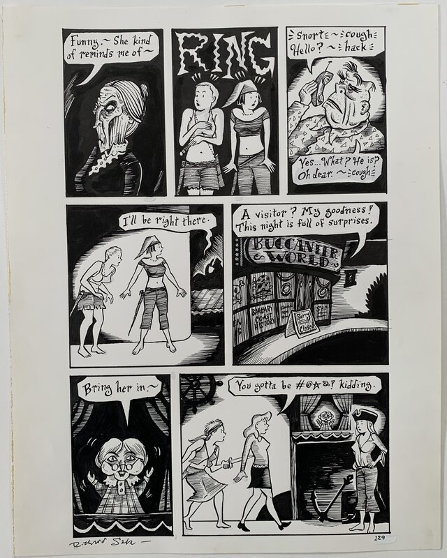 Richard Sala - Mad Night p129 - Planche originale