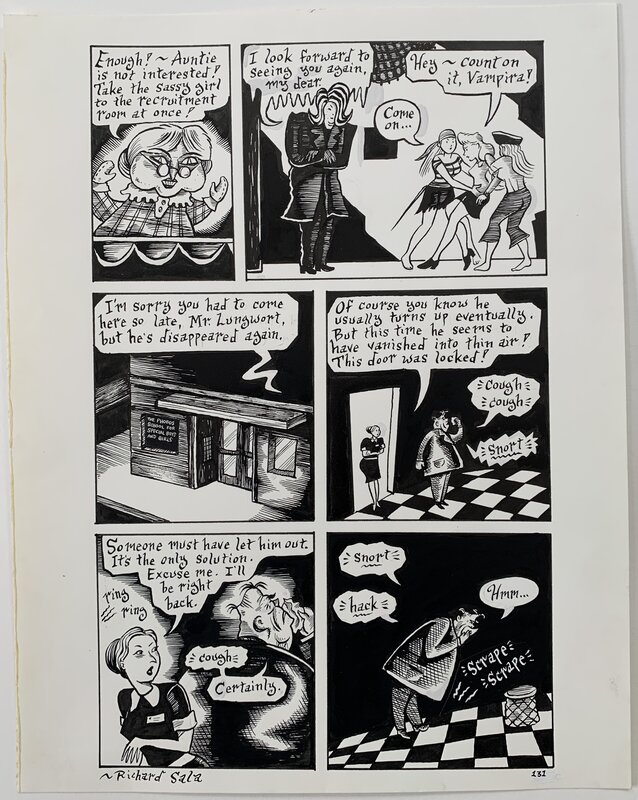 Richard Sala - Mad Night p131 - Planche originale