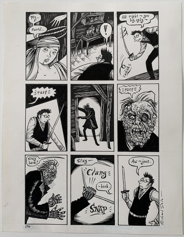 Richard Sala - Mad Night p196 - Planche originale