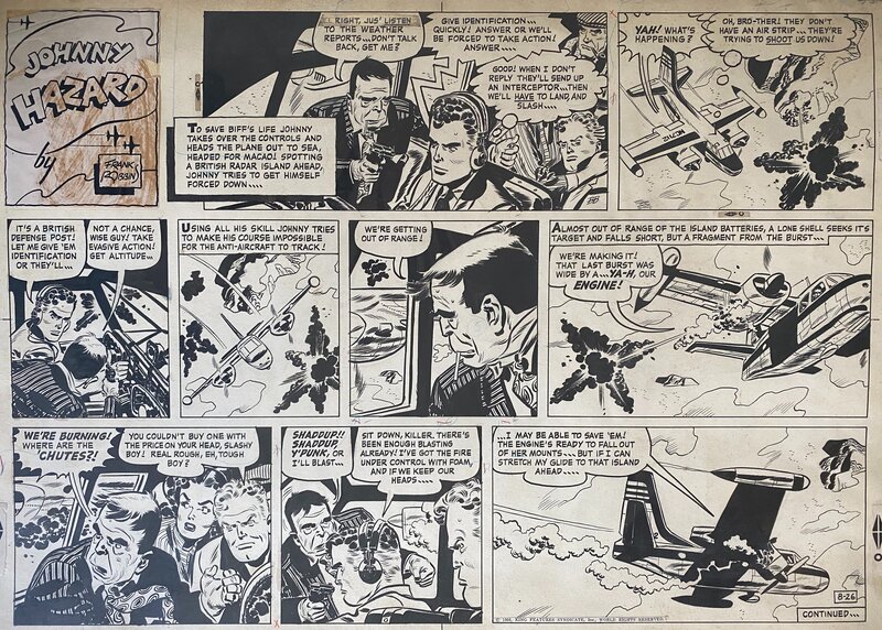 Frank Robbins, Johnny Hazard - Sunday du 26 August 1956 - Comic Strip