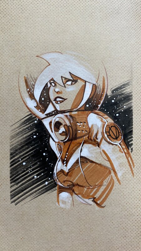 Space Girl by Olivier Vatine - Sketch