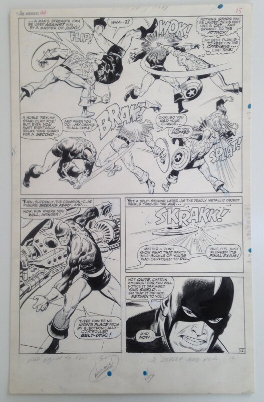 John Buscema, Vince Colletta, Avengers 44 The Red Guardian - Planche originale