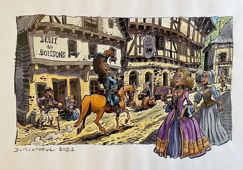 For sale - Débit de Boissons - Nicolas Dumontheuil - Original Illustration