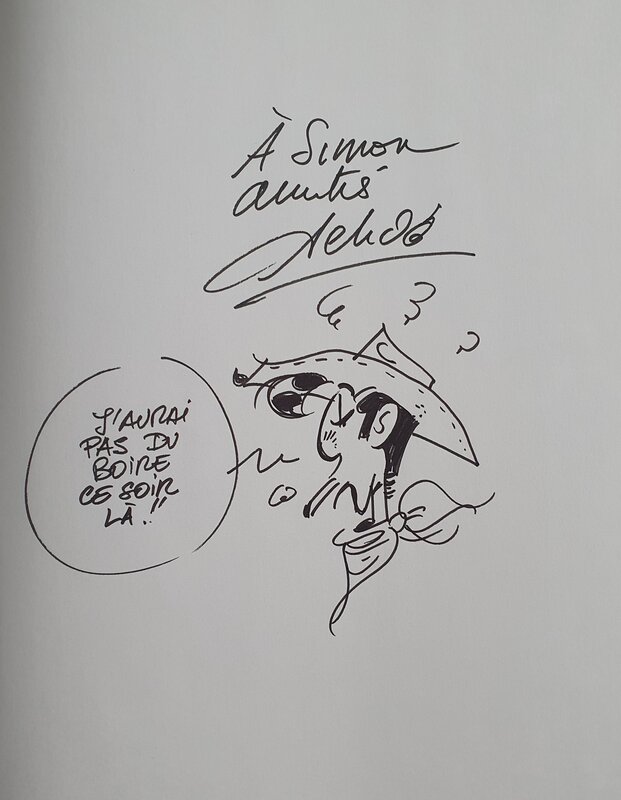 Achdé, Dédicace - Lucky Luke - Achde - NB - Sketch