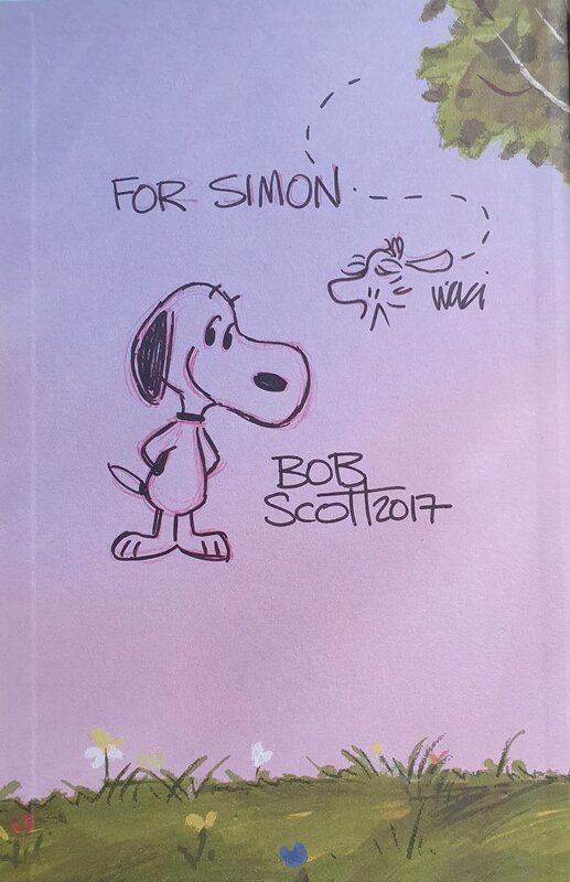 Dédicace Snoopy - Bob Scott - Sketch