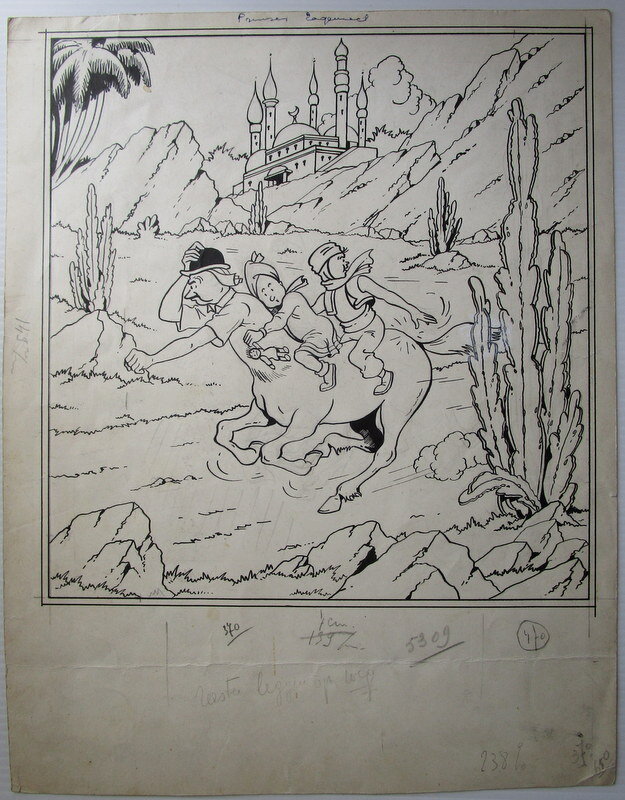 Willy Vandersteen, Cover La Princesse enchantée - Prinses Zagemeel - Couverture originale