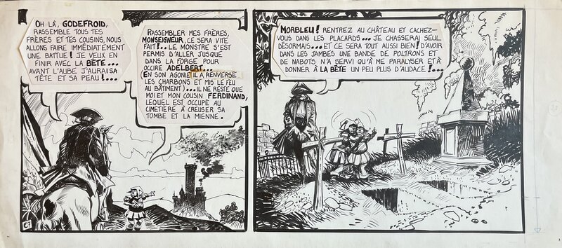 La Bête du Gévaudan par Daniel Billon, Danie Dubos - Planche originale