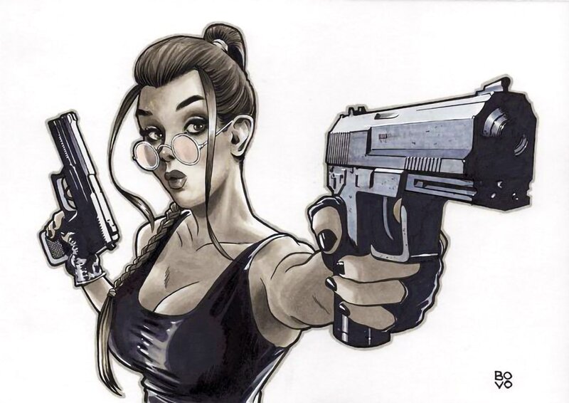 BOVO - Lara Croft (Tomb Raider) - Illustration originale