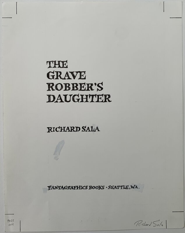 Richard Sala - The Grave Robber's Daughter - p01 - Title page - Planche originale