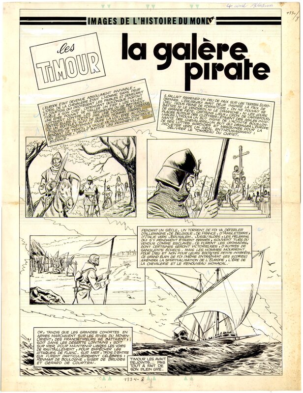 Sirius, Timour - La galere pirate - Planche originale