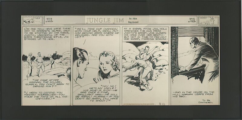 Alex Raymond, Jungeljim 12 février 1939 - Planche originale