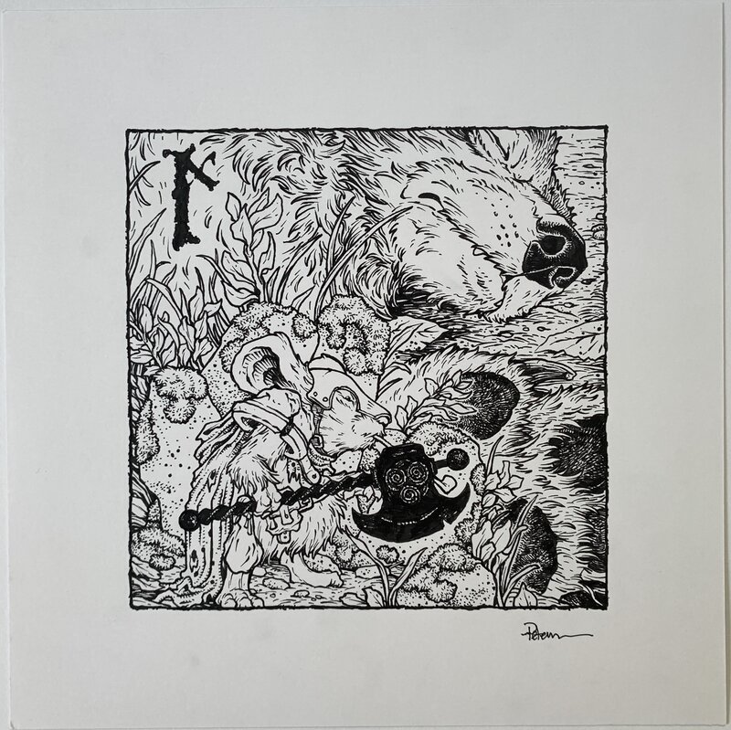 Petersen David - Mouse Guard - Celanawe the 10th Black Axe - Illustration originale