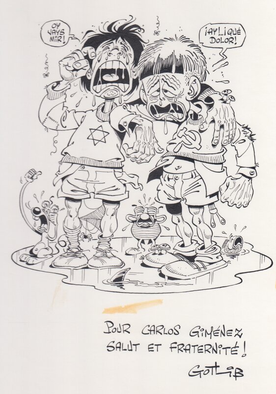 Gotlib, Carlos Giménez, Gotlib et Carlos Giménez - Original Illustration