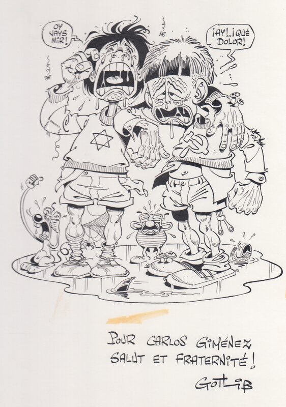 Gotlib, Carlos Giménez, Gotlib et Carlos Giménez - Illustration originale