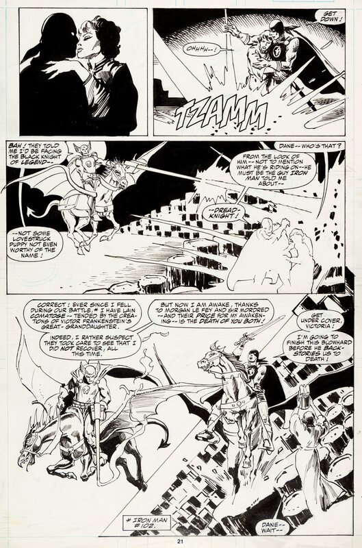 Tony DeZuniga, Black Knight - #2 p9 - Planche originale