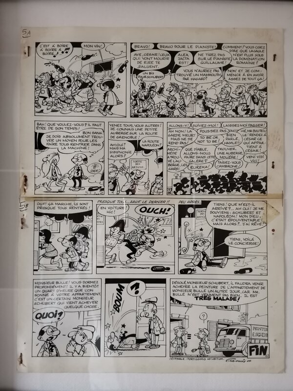 Francis, Planche 5 de l invention de monsieur Bulle - Comic Strip