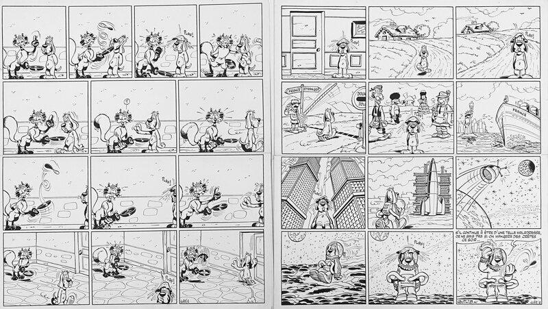 Gotlib, Gai-Luron - T.2 - “Poêle dans la main” - Planche originale