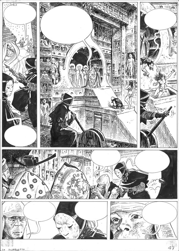 Le singe par Milo Manara - Planche originale