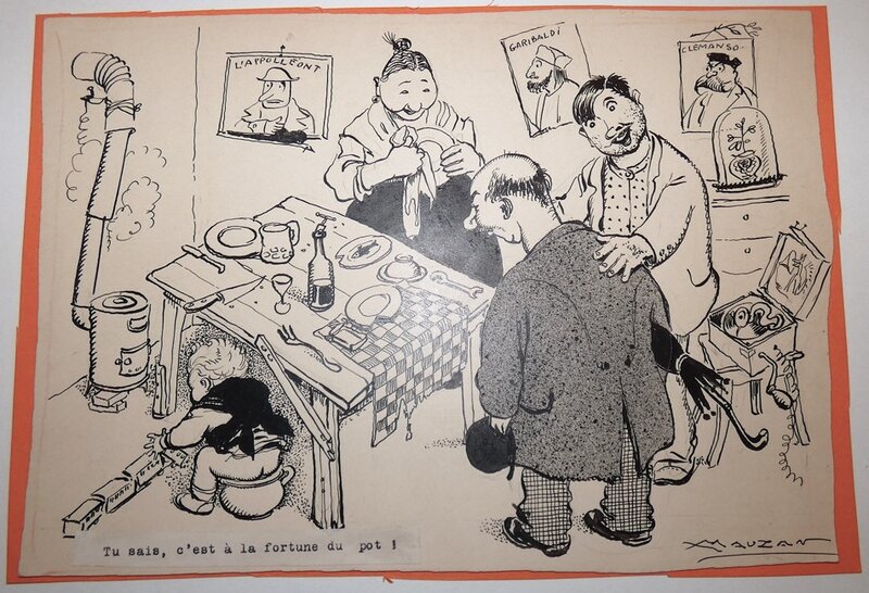 Mauzan, Recevoir à la fortune du pot - un moment toujours agréable avec les amis - Comic Strip