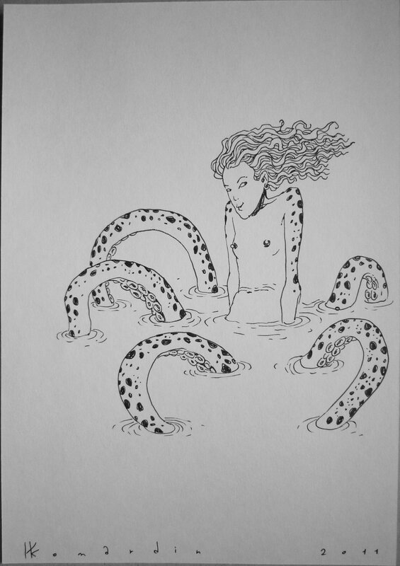 Octo-Mermaid by Konstantin Komardin - Sketch