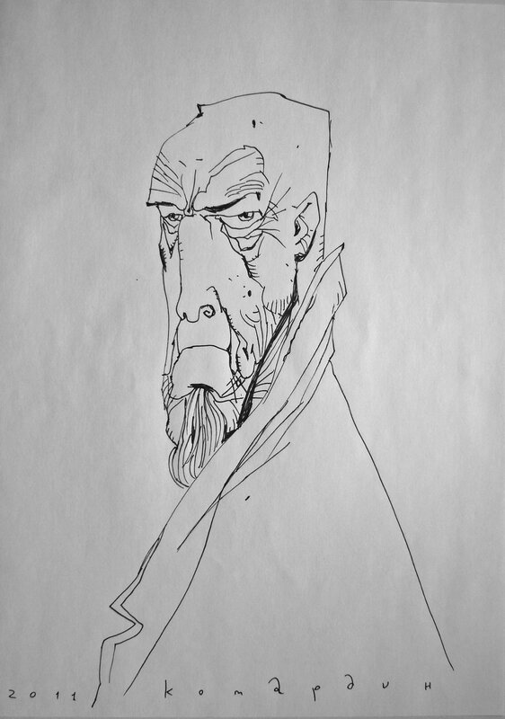 Old Man par Konstantin Komardin - Dédicace