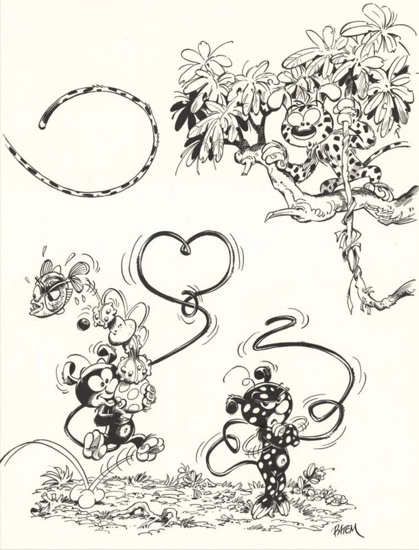 Batem, Couverture Marsupilami - Original Cover