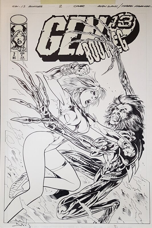 Alan Davis, Mark Farmer, Gen 13 Bootleg #2 Cover - Planche originale