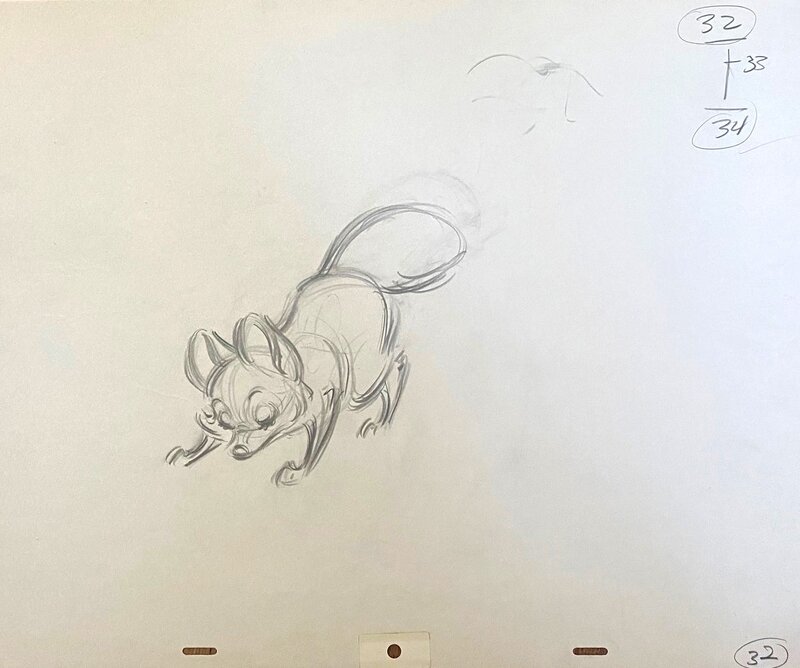 Rox & rouky par Glen Keane, Studios Disney - Planche originale