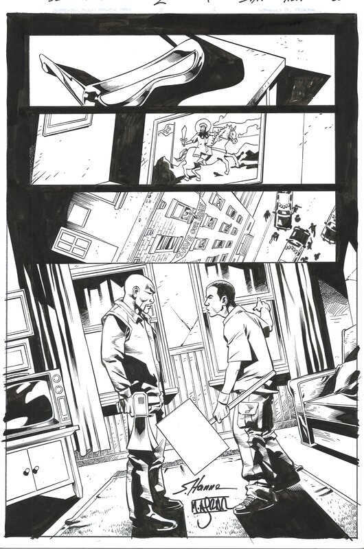 Scott Hanna, Shadowland: Power Man 2 page 1 - Planche originale