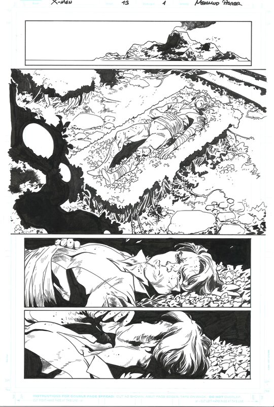 X-Men 13 page 1 par Mahmud Asrar, Jonathan Hickman - Planche originale