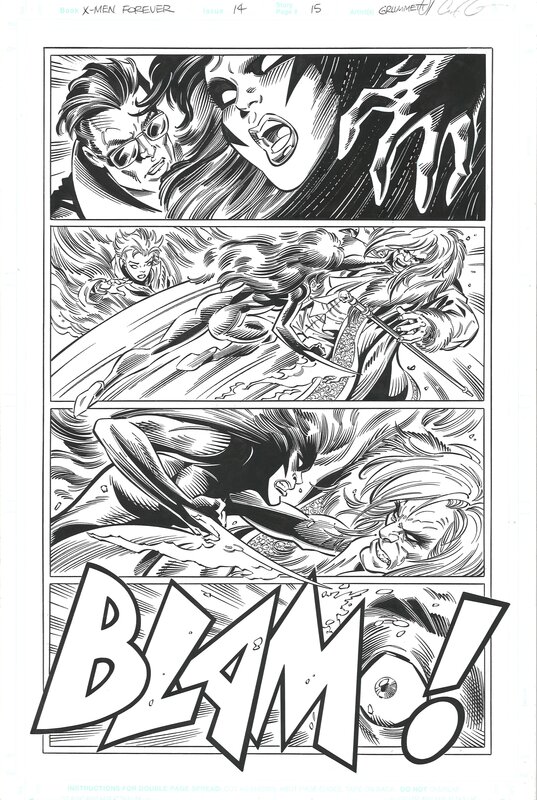 Tom Grummett, Cory Hamscher, Chris Claremont, X-Men Forever season 1 #14 page 15 - Planche originale