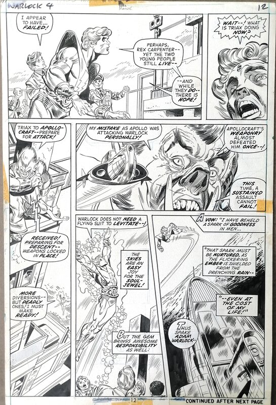 Warlock 4 page 12 par Gil Kane - Planche originale