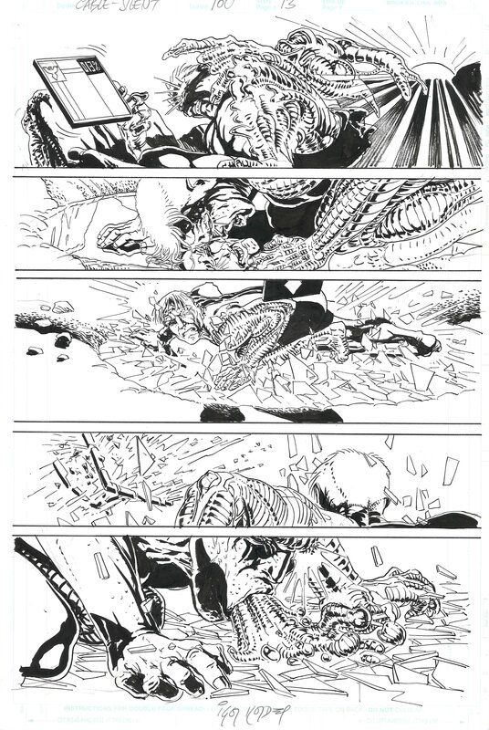 Igor Kordey, Cable #100 silent story p13 - Planche originale