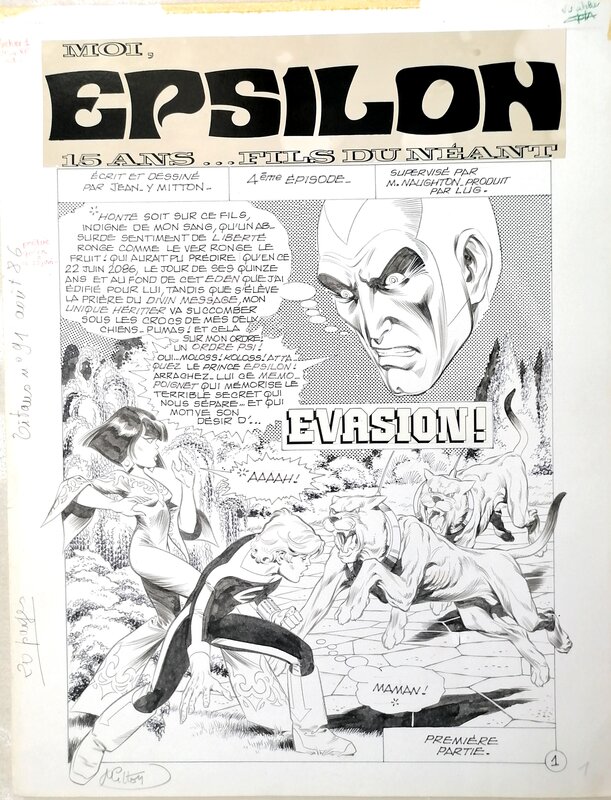 Page titre Epsilon par Jean-Yves Mitton - Planche originale