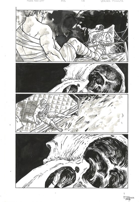 german peralta, Moon Knight 15 page 8 - Planche originale