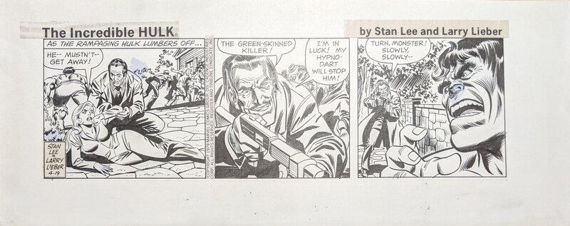 Larry Lieber, Stan Lee, The Incredible Hulk: Newspaper Comic Strip - 19/04/1979 - Comic Strip