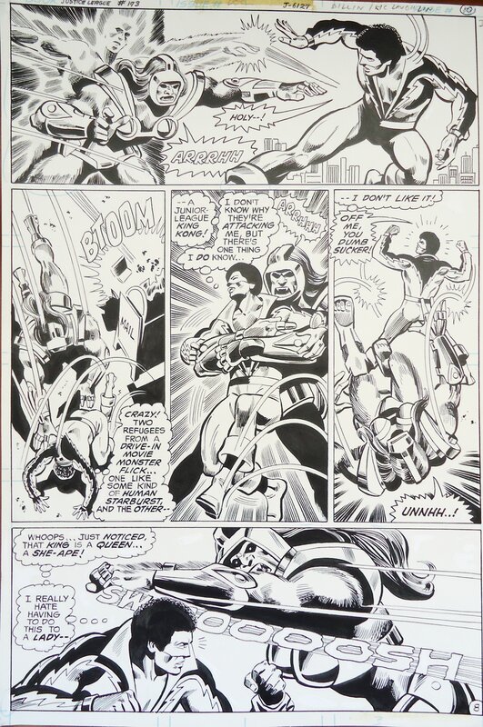 Dick Dillin, Frank McLaughlin, Justice League 173 Regulator VS Black Lightning - Comic Strip