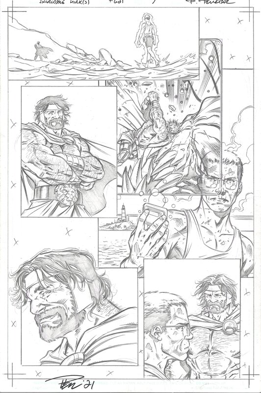 Paul Pelletier, greg Pak, Incredible Hulks #621 page 7 - Planche originale