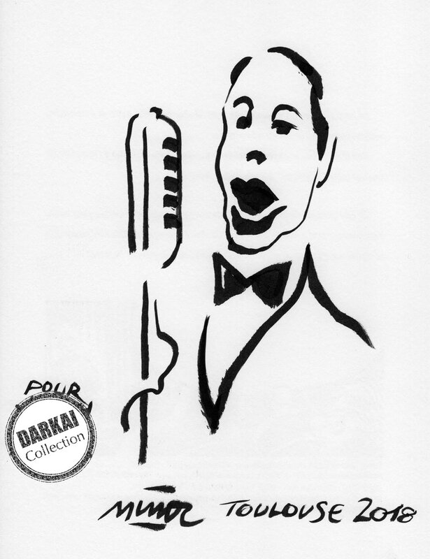 Chanteur de jazz by José Muñoz - Sketch