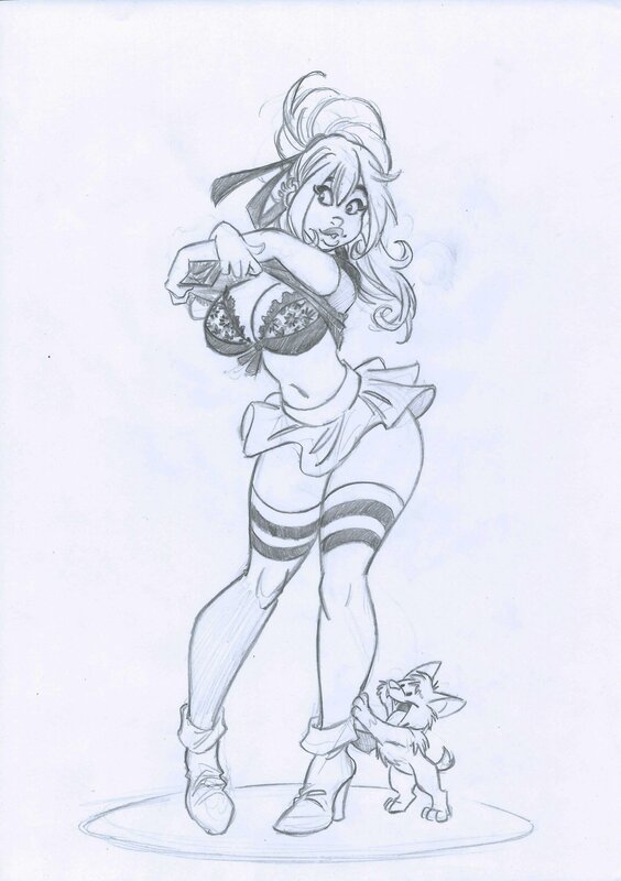 Pedro Perez, Trizia figurine sketch - Sketch