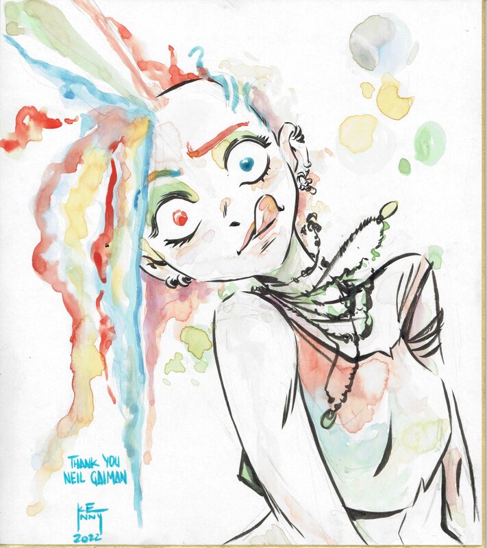 Delirium (shikishi) by Kenny Ruiz - Original Illustration