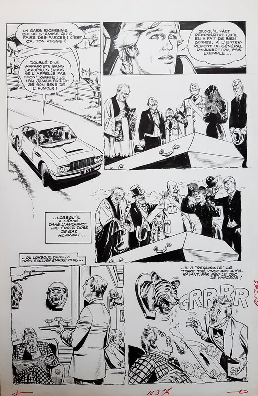 Carlo Marcello, Amicalement vôtre et une Aston Martin DBS V8 - Comic Strip