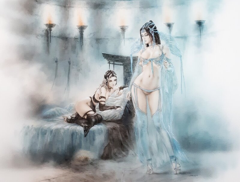 Luis Royo, The philosophers gone XII - Illustration originale