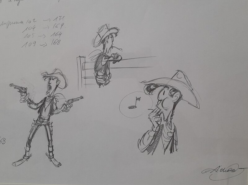 Lucky Luke par Achdé - Œuvre originale