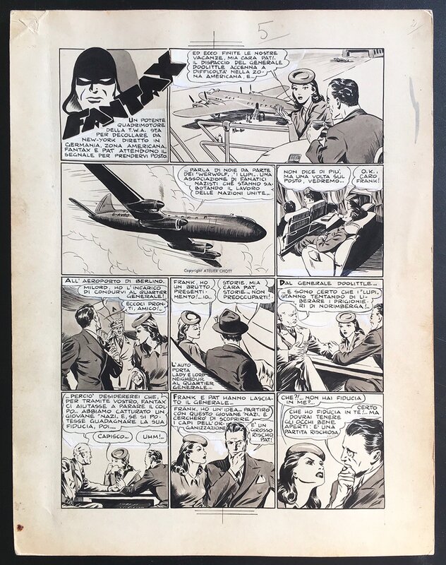 For sale - Chott - Pierre Mouchot, Fantax - planche originale Chott P. Mouchot - Comic Strip