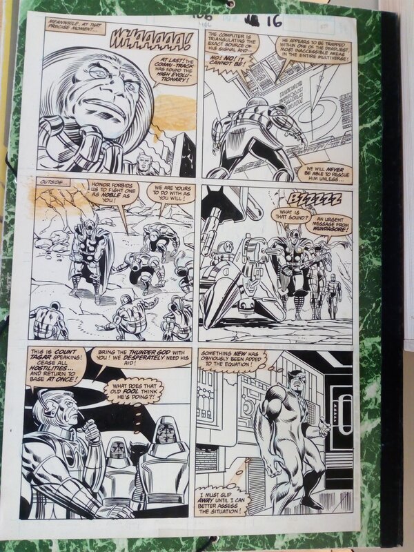 Planche originale thor 406 par ron frenz / joe sinnott - Planche originale