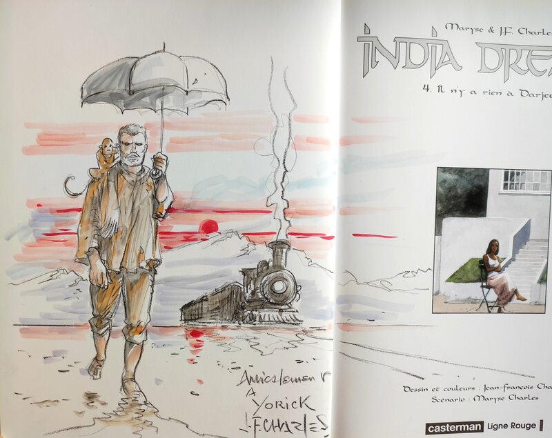 Jean-François Charles, India Dreams T.4 Il n'y a rien à Darjeeling - Sketch